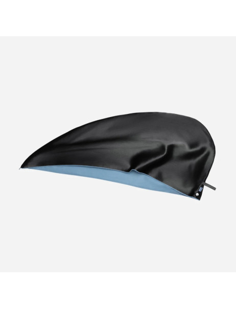 MOLODO Silk Turban With Microfiber Black Шелковый тюрбан с микрофиброй, чёрный