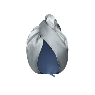 MOLODO Silk Turban With Microfiber Grey Шелковый тюрбан с микрофиброй, серый