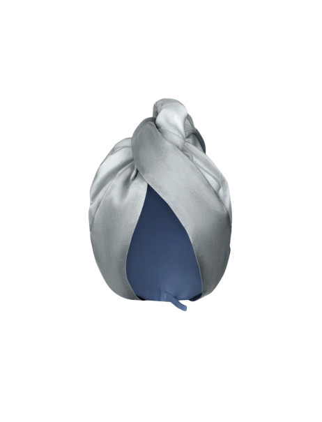 MOLODO Silk Turban With Microfiber Grey Шелковый тюрбан с микрофиброй, серый