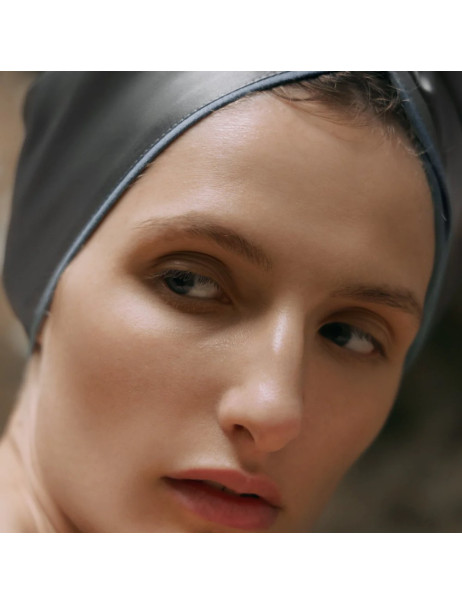 MOLODO Silk Turban With Microfiber Grey Шелковый тюрбан с микрофиброй, серый