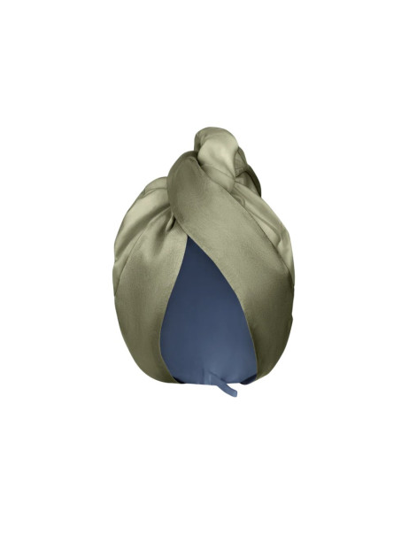 MOLODO Silk Turban With Microfiber Forest Moss Шелковый тюрбан с микрофиброй, оливковый