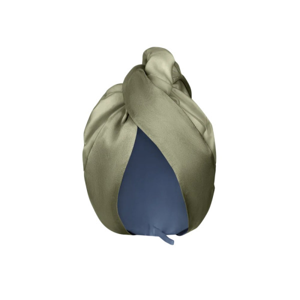 MOLODO Silk Turban With Microfiber Forest Moss Шовковий тюрбан з мікрофіброю, оливковий