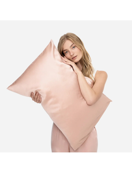 MOLODO Silk Mulberry Pillowcase Powder Pink Наволочка з 100% шовку, пудрова