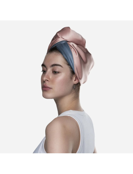 MOLODO Silk Turban With Microfiber Powder Pink Шелковый тюрбан с микрофиброй, пудровый