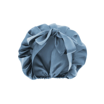 MOLODO Silk Night Cap Blue Шелковая шапочка для сна, голубая