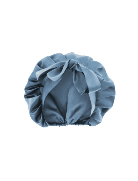 MOLODO Silk Night Cap Blue Шелковая шапочка для сна, голубая