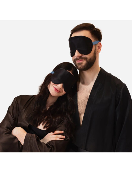 MOLODO Silk Mulberry Sleep Mask Black Шовкова маска для сну, чорна