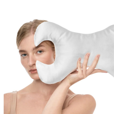 MOLODO Silk Anti-Aging Pillow Key Off White Антивозрастная подушка против морщин вокруг глаз, молочная