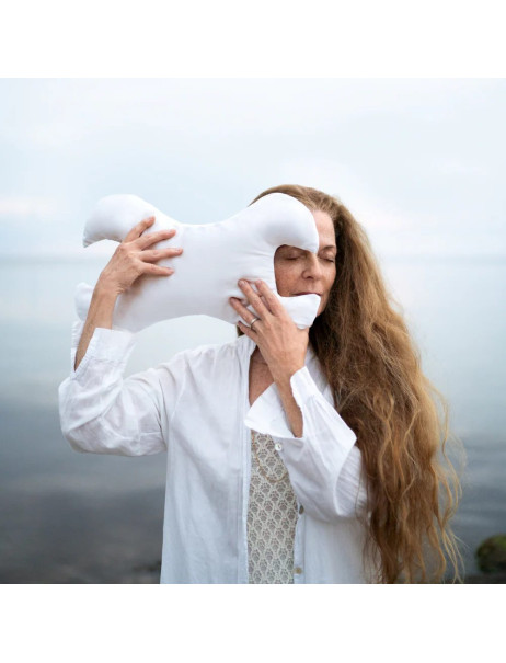 MOLODO Silk Anti-Aging Pillow Key Off White Антивозрастная подушка против морщин вокруг глаз, молочная