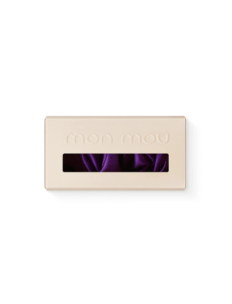 Mon Mou Silk Large Scrunchie Purple Объемная резинка из натурального шелка (фиолетовый)