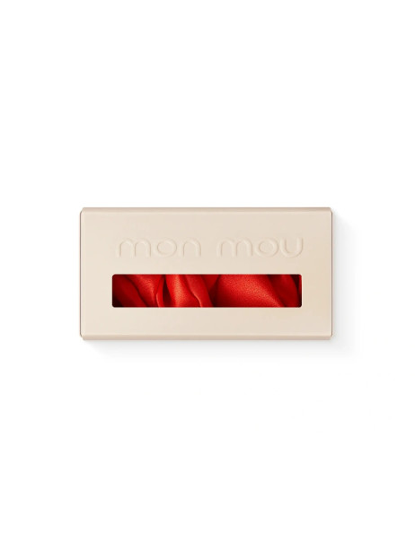 Mon Mou Silk Large Scrunchie Dark Orange Об'ємна резинка з натурального шовку (темно-помаранчевий)