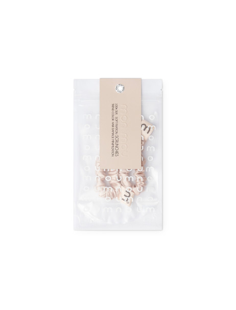 Набір гумок Mon Mou Mini Slim Silk Scrunchie Nude