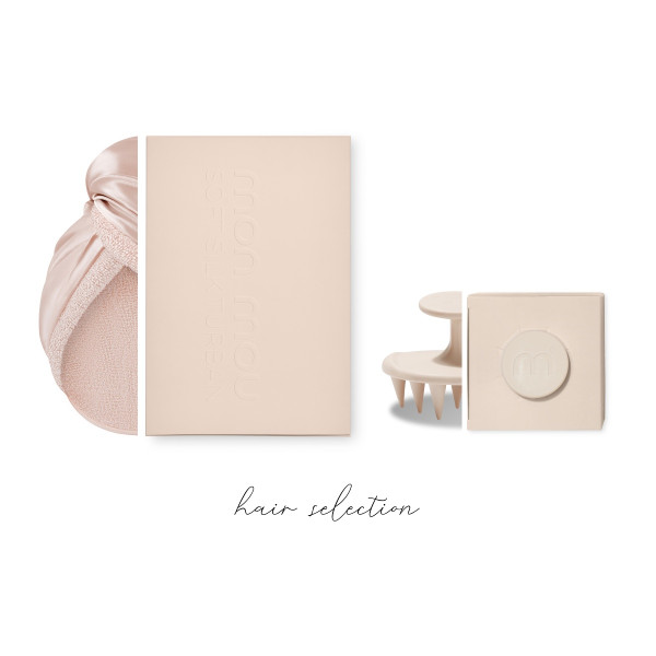 Mon Mou Hair Selection Set Nude Набор аксессуаров для деликатного ухода за волосами, нюдовый
