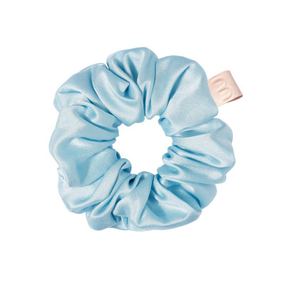 Mon Mou Silk Large Scrunchie Baby Blue Объемная резинка для волос из натурального шелка (Нежно-голубой)