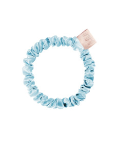Mon Mou Silk Slim Scrunchie Baby Blue Тонка резинка з натурального шовку (Ніжно-блакитний) - Написати відгук