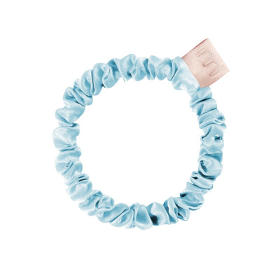 Mon Mou Silk Slim Scrunchie Baby Blue Тонкая резинка из натурального шелка (Нежно-голубой)