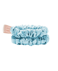 Mon Mou Mini Slim Silk Scrunchie Baby Blue Набір із 2 тонких резинок з натурального шовку (Ніжно-блакитний) - Написати відгук