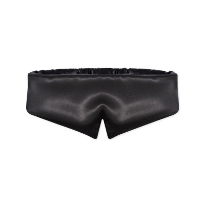 Mon Mou Pure Silk Mask Black Шелковая маска для сна и отдыха (черная)