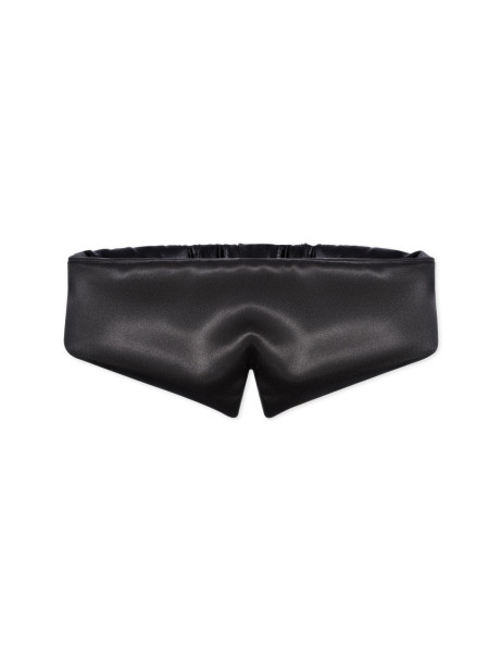 Mon Mou Pure Silk Mask Black Шелковая маска для сна и отдыха (черная)