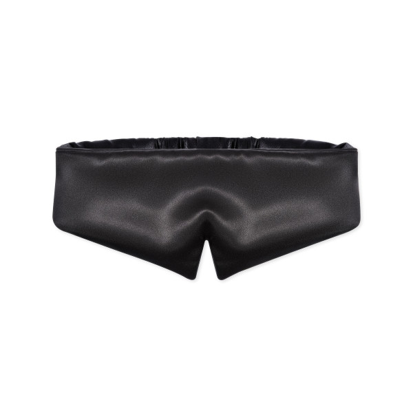 Mon Mou Pure Silk Mask Black Шелковая маска для сна и отдыха (черная)