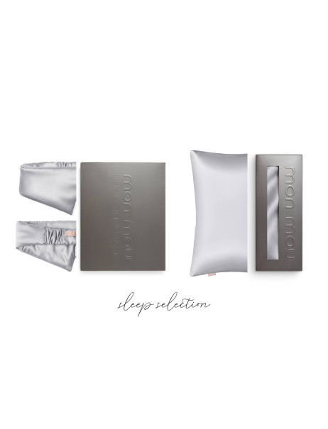 Mon Mou Sleep Selection Pearl Gray Шовковий набір для сну та відпочинку, перлинно-сірий