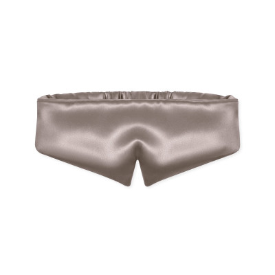 Mon Mou Pure Silk Mask Taupe Шелковая маска для сна и отдыха (серо-бежевая)