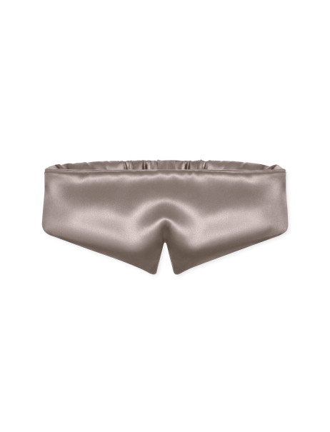 Mon Mou Pure Silk Mask Taupe Шелковая маска для сна и отдыха (серо-бежевая)