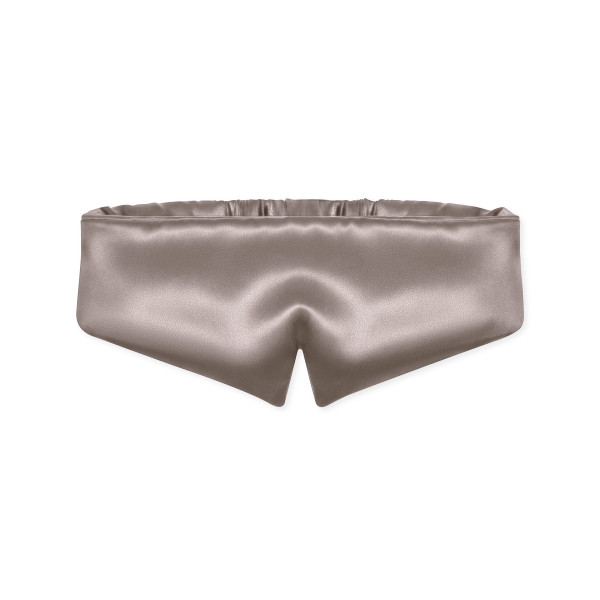 Mon Mou Pure Silk Mask Taupe Шелковая маска для сна и отдыха (серо-бежевая)
