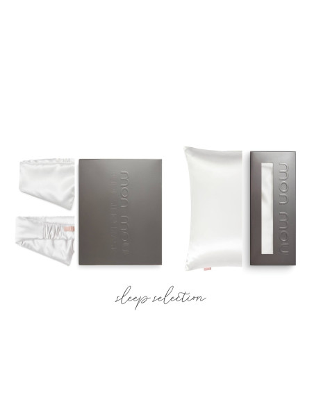Mon Mou Sleep Selection White Шовковий набір для сну та відпочинку, білий