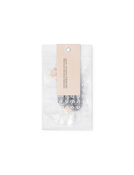 Mon Mou Mini Slim Silk Scrunchie Pearl Gray Набір із 2 тонких резинок з натурального шовку (Перлинно-сірий)