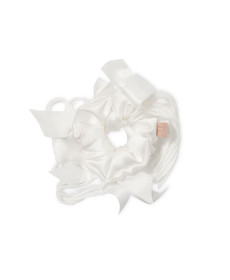 Mon Mou × Bobkova Silk Scrunchie White Дизайнерська резинка з шовку Білий - Написати відгук