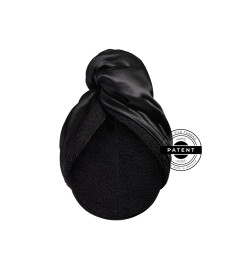 Mon Mou Hair Soft Silk Turban Black Двосторонній рушник-тюрбан для делікатного сушіння волосся (Чорний) - Написати відгук