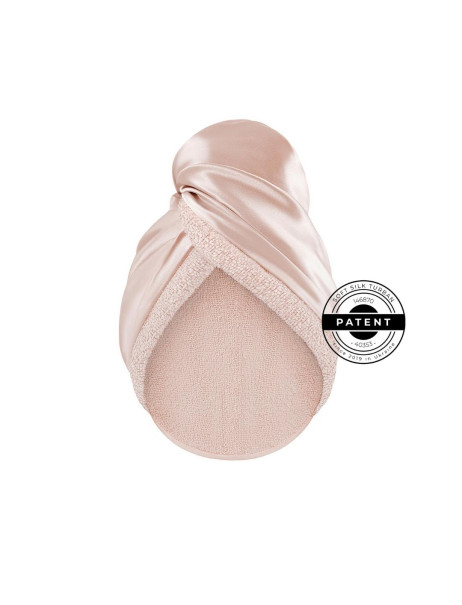 Mon Mou Hair Soft Silk Turban Nude Двухстороннее полотенце-тюрбан для деликатной сушки волос (Нюдовый)