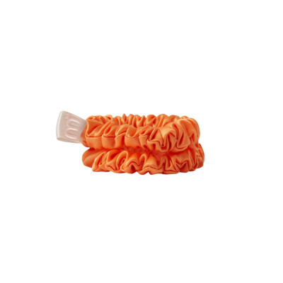 Mon Mou Mini Slim Silk Scrunchie Orange Набор из 2 тонких резинок из натурального шелка (оранжевый)