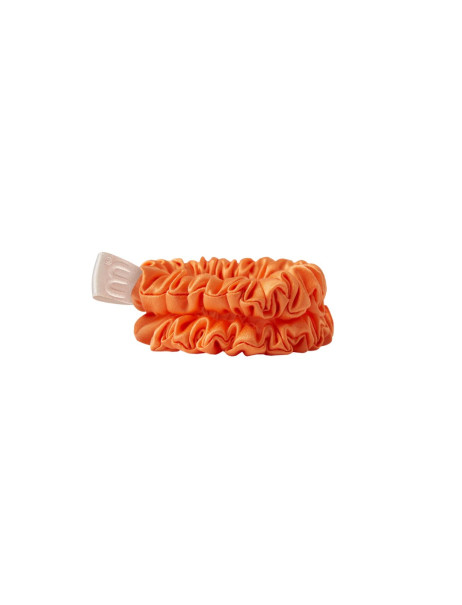 Mon Mou Mini Slim Silk Scrunchie Orange Набір із 2 тонких резинок з натурального шовку (помаранчевий)