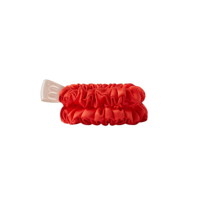 Mon Mou Mini Slim Silk Scrunchie Dark Orange Набор из 2 тонких резинок из натурального шелка (темно-оранжевый)