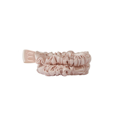 Mon Mou Mini Slim Silk Scrunchie Nude Набор из 2 тонких резинок из натурального шелка (Нюдовый)
