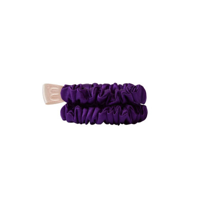 Mon Mou Mini Slim Silk Scrunchie Purple Набор из 2 тонких резинок из натурального шелка (фиолетовый)