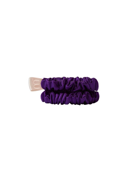 Mon Mou Mini Slim Silk Scrunchie Purple Набір із 2 тонких резинок з натурального шовку (фиолетовий)