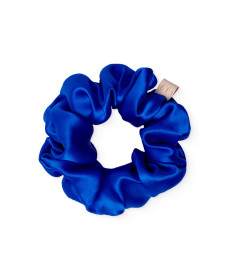 Mon Mou Silk Large Scrunchie Dark Blue Об'ємна резинка для волосся з натурального шовку (Синій електрик) - Написати відгук