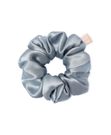 Mon Mou Silk Large Scrunchie Blue Gray Об'ємна резинка для волосся з натурального шовку (Сіро-блакитний) - Написати відгук