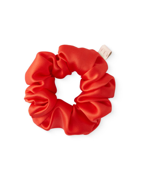 Mon Mou Silk Large Scrunchie Dark Orange Об'ємна резинка з натурального шовку (темно-помаранчевий)