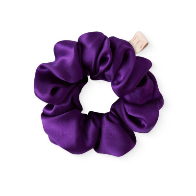 Mon Mou Silk Large Scrunchie Purple Объемная резинка из натурального шелка (фиолетовый)