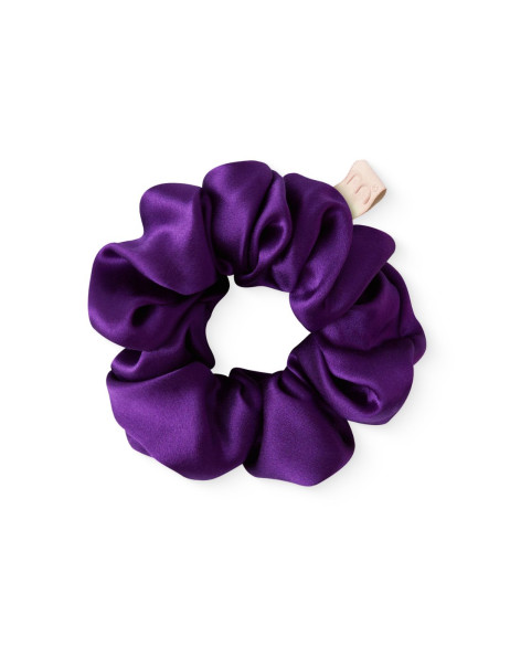 Mon Mou Silk Large Scrunchie Purple Объемная резинка из натурального шелка (фиолетовый)