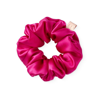 Mon Mou Silk Large Scrunchie Berry Объемная резинка для волос из натурального шелка (Ягодный)