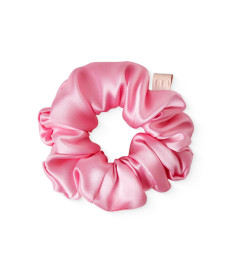 Mon Mou Silk Large Scrunchie Bright Pink Об'ємна резинка для волосся з натурального шовку (Яскраво-рожевий) - Написати відгук