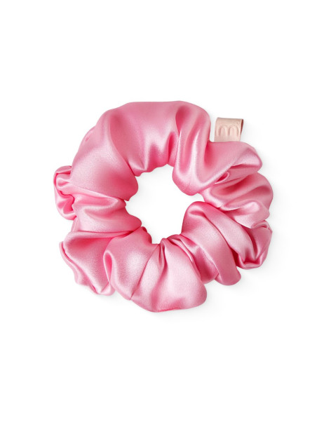 Mon Mou Silk Large Scrunchie Bright Pink Об'ємна резинка для волосся з натурального шовку (Яскраво-рожевий)