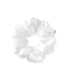 Mon Mou Silk Large Scrunchie White Об'ємна резинка для волосся з натурального шовку (Білий) - Написати відгук