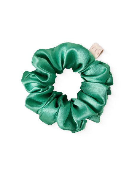 Mon Mou Silk Large Scrunchie Green Об'ємна резинка для волосся з натурального шовку (Зелений)