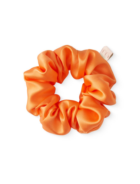 Mon Mou Silk Large Scrunchie Orange Об'ємна резинка з натурального шовку (помаранчевий)